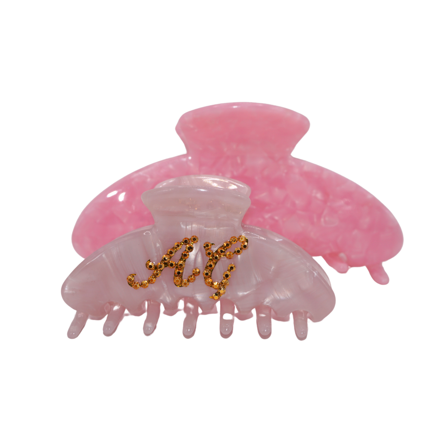 custom double sided little girl claw clip