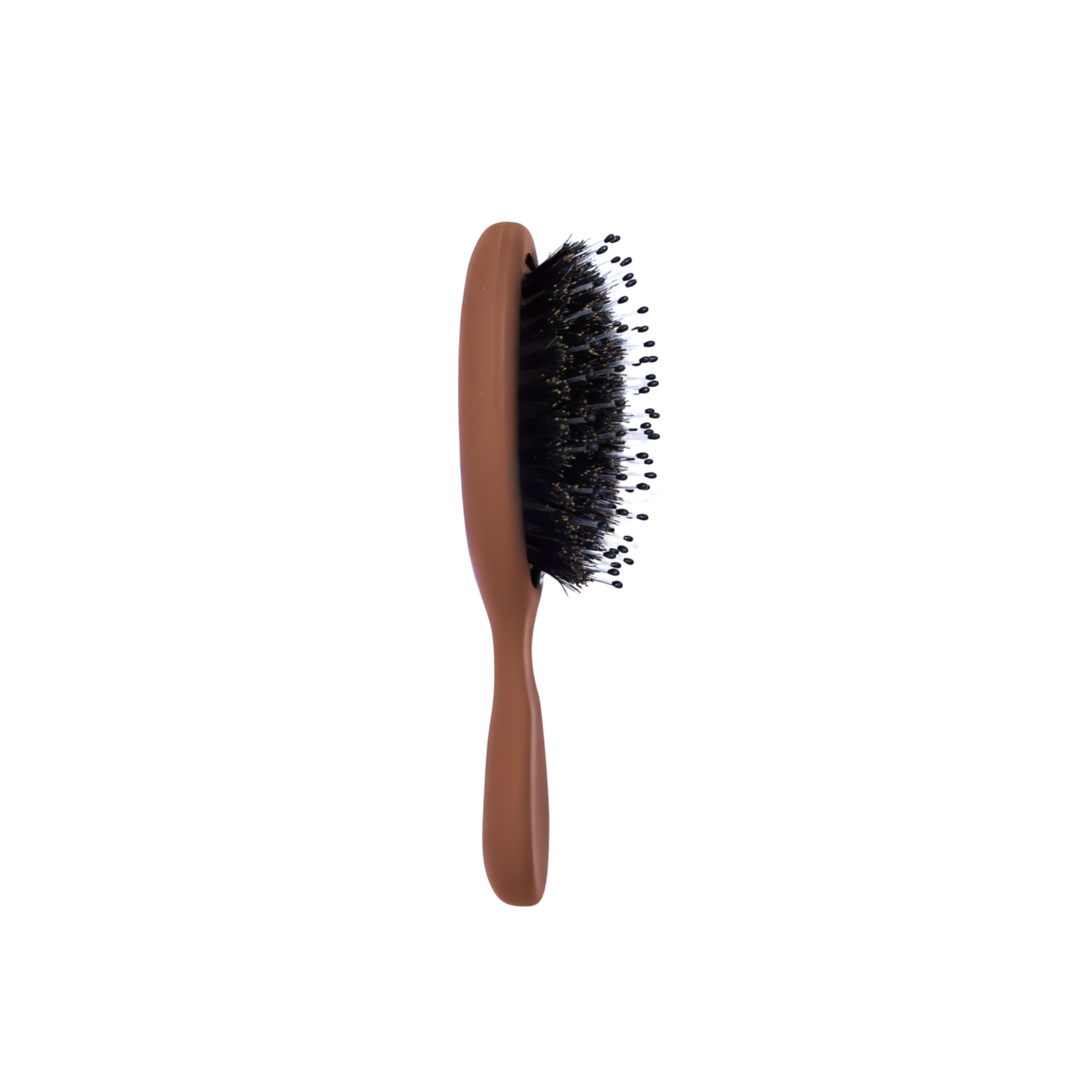 mini custom hair brush in brown