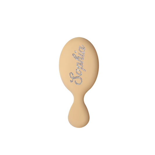 mini custom hair brush in cream