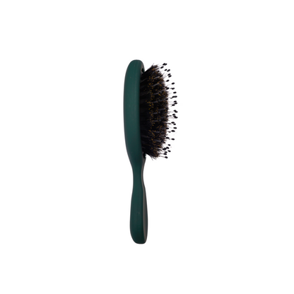 mini custom hair brush in green