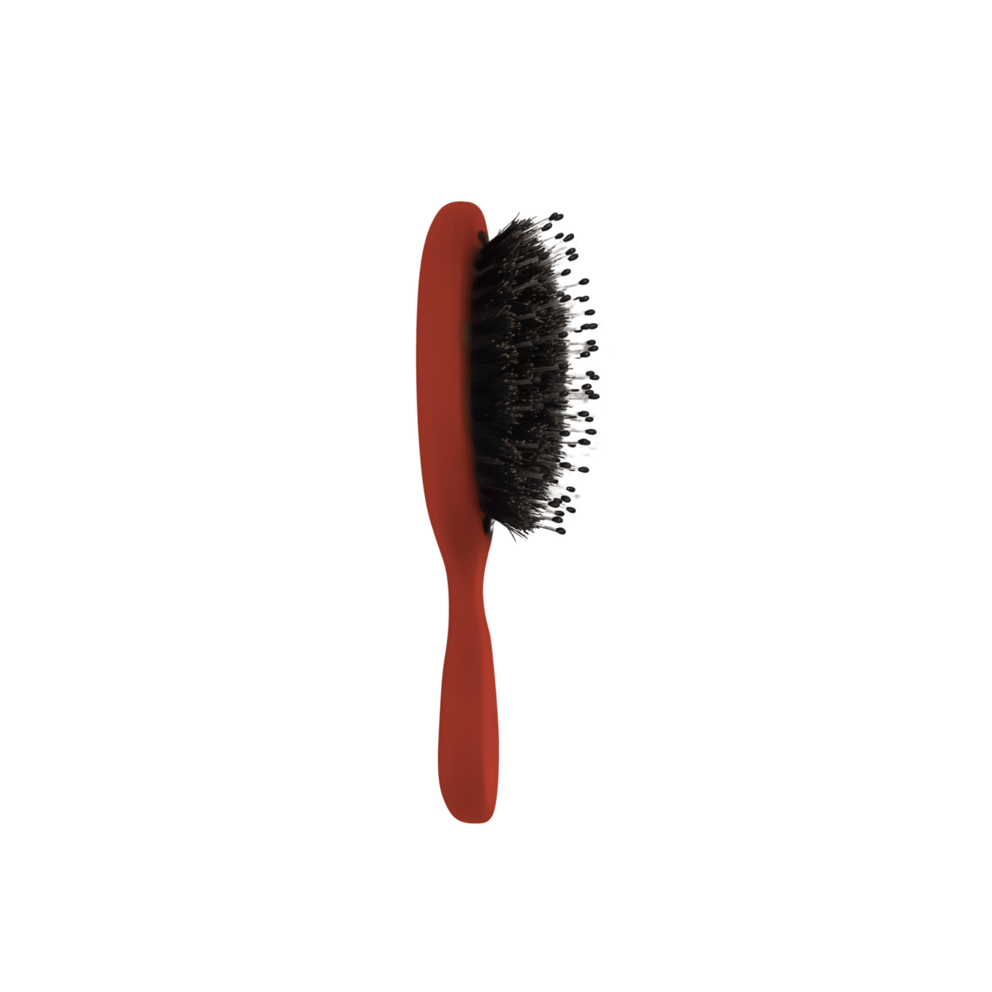 mini custom hair brush in red